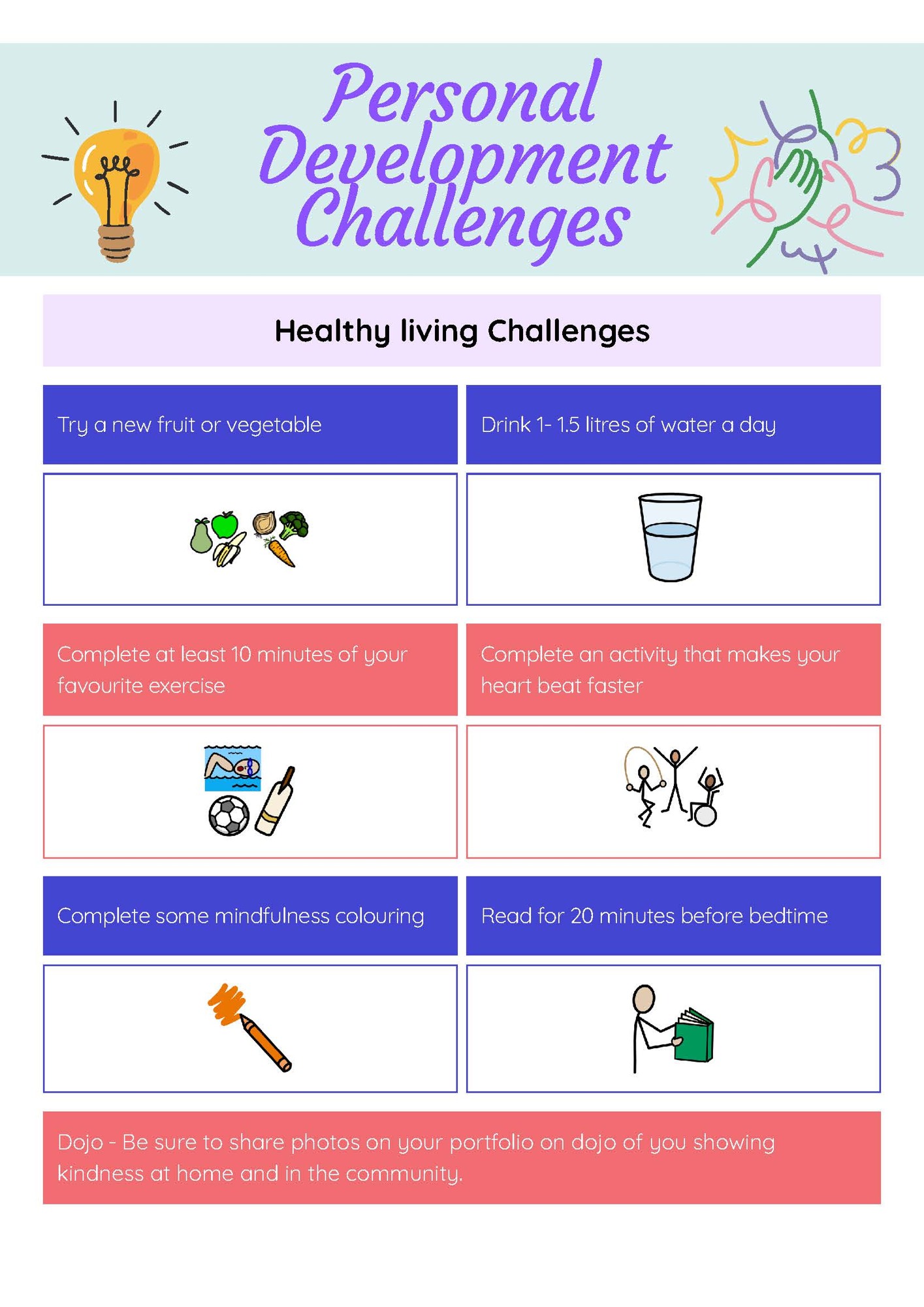 Healthy lifestyle challenges